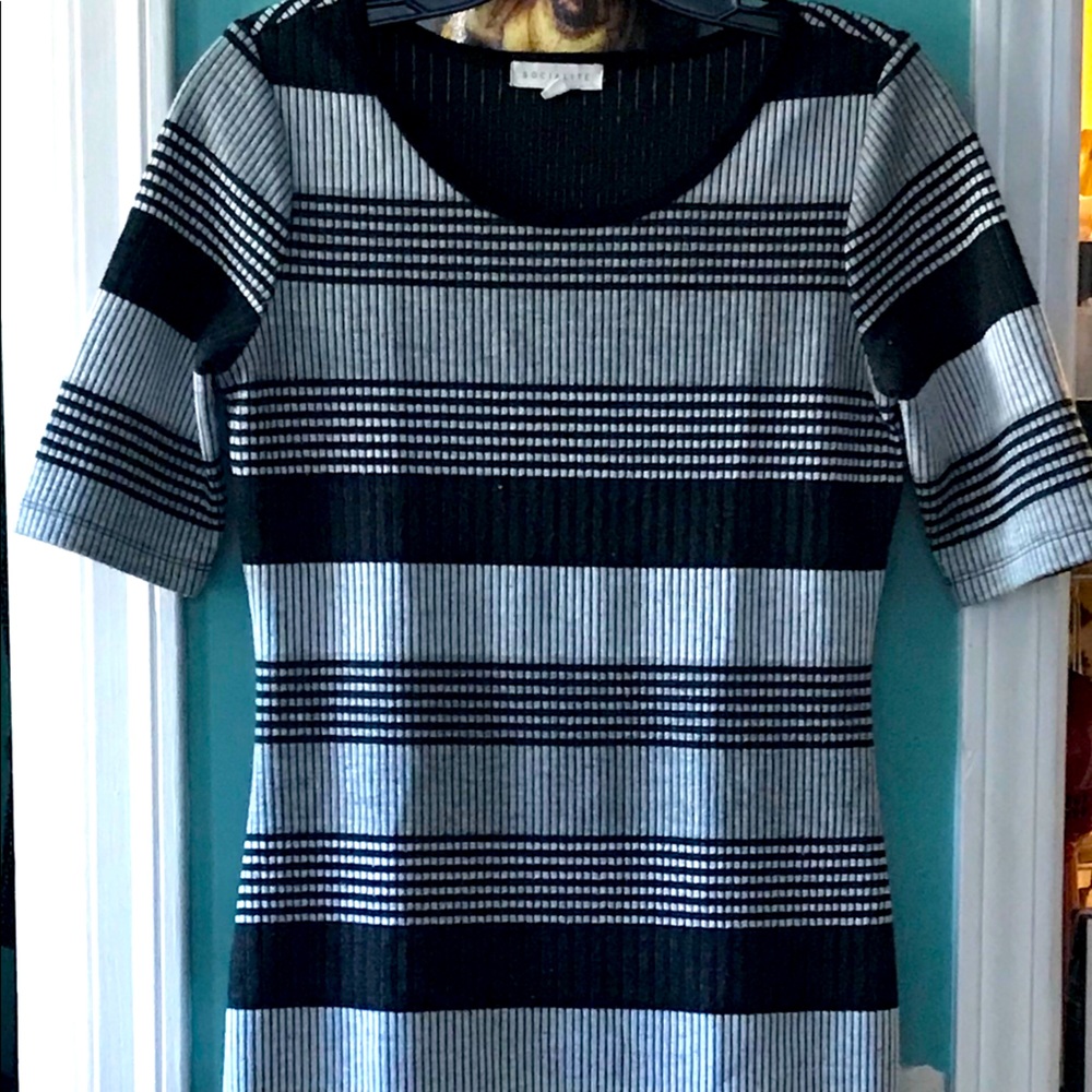 Socialite knit ribbed mini dress
